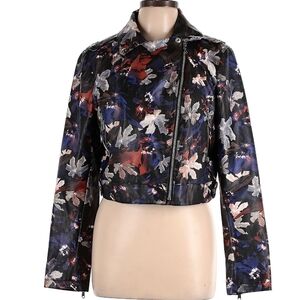 Sam Edelman Floral Women's Moto Jacket, Sz L